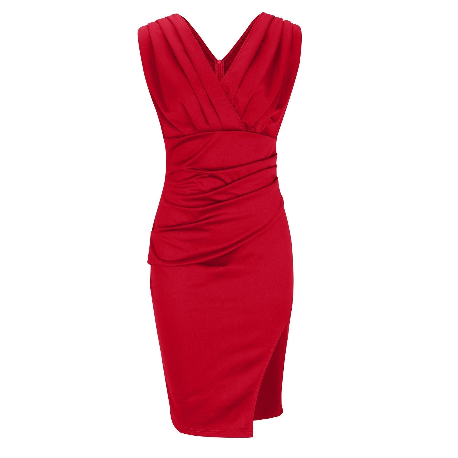 Fresia | Vestido ajustado con escote en V y abertura
