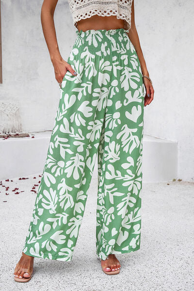 Noelia - Pantalones Amplios con Estampado y Bolsillos