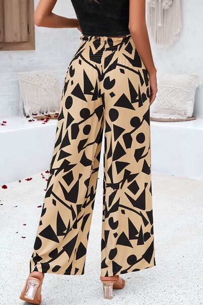 Noelia - Pantalones Amplios con Estampado y Bolsillos
