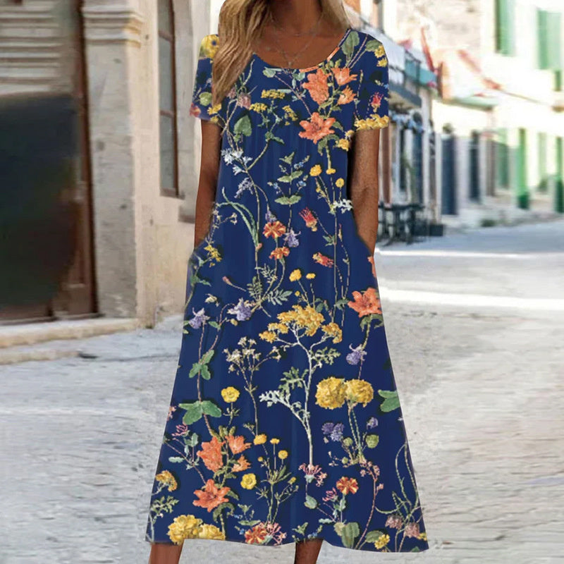 Isaura™ | Vestido Boho Floral con Cubre Barriga