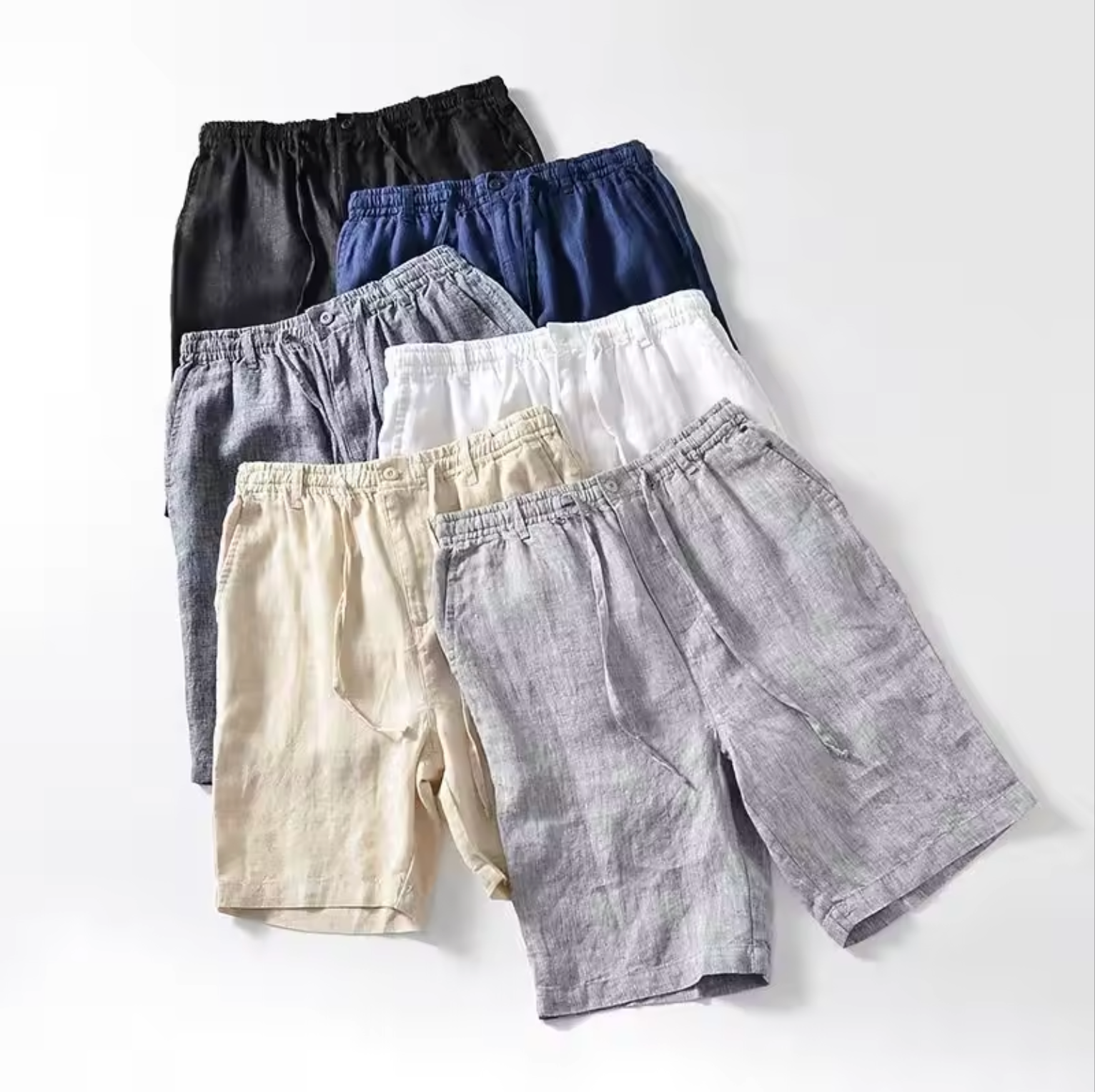 Alex | Short Linen Trousers