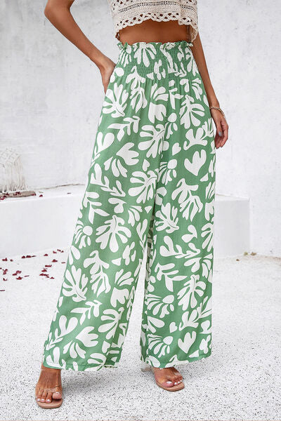 Noelia - Pantalones Amplios con Estampado y Bolsillos