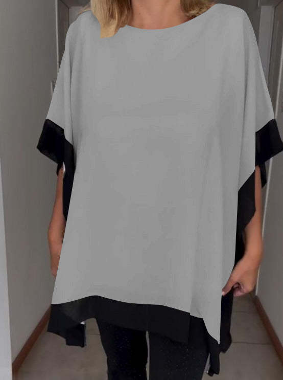 Brenda - Camiseta Casual con Patches de Colores Contraste