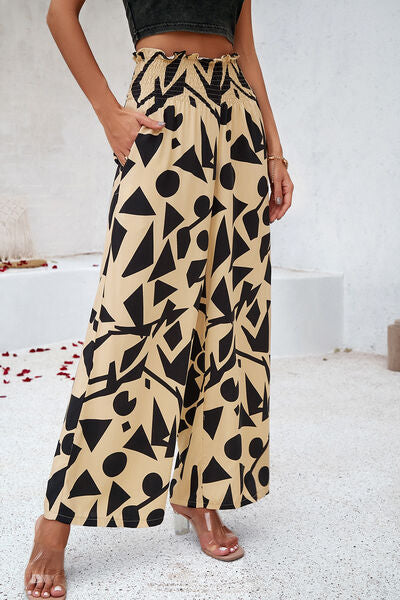 Noelia - Pantalones Amplios con Estampado y Bolsillos