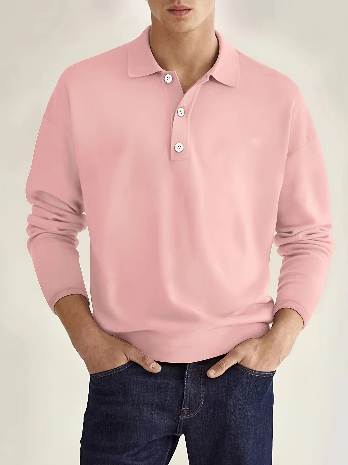 Hernandez｜Camisa polo de hombre con mangas largas