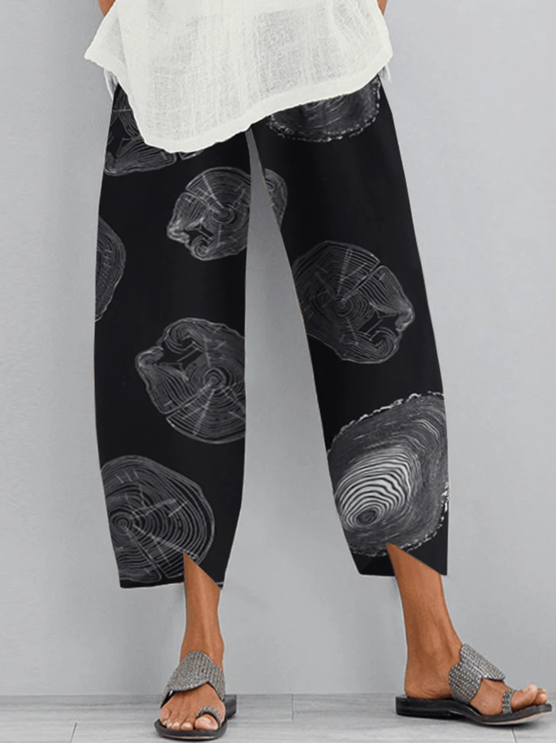 Delia - Pantalones de mujer cómodos con bolsillos laterales y cintura elástica