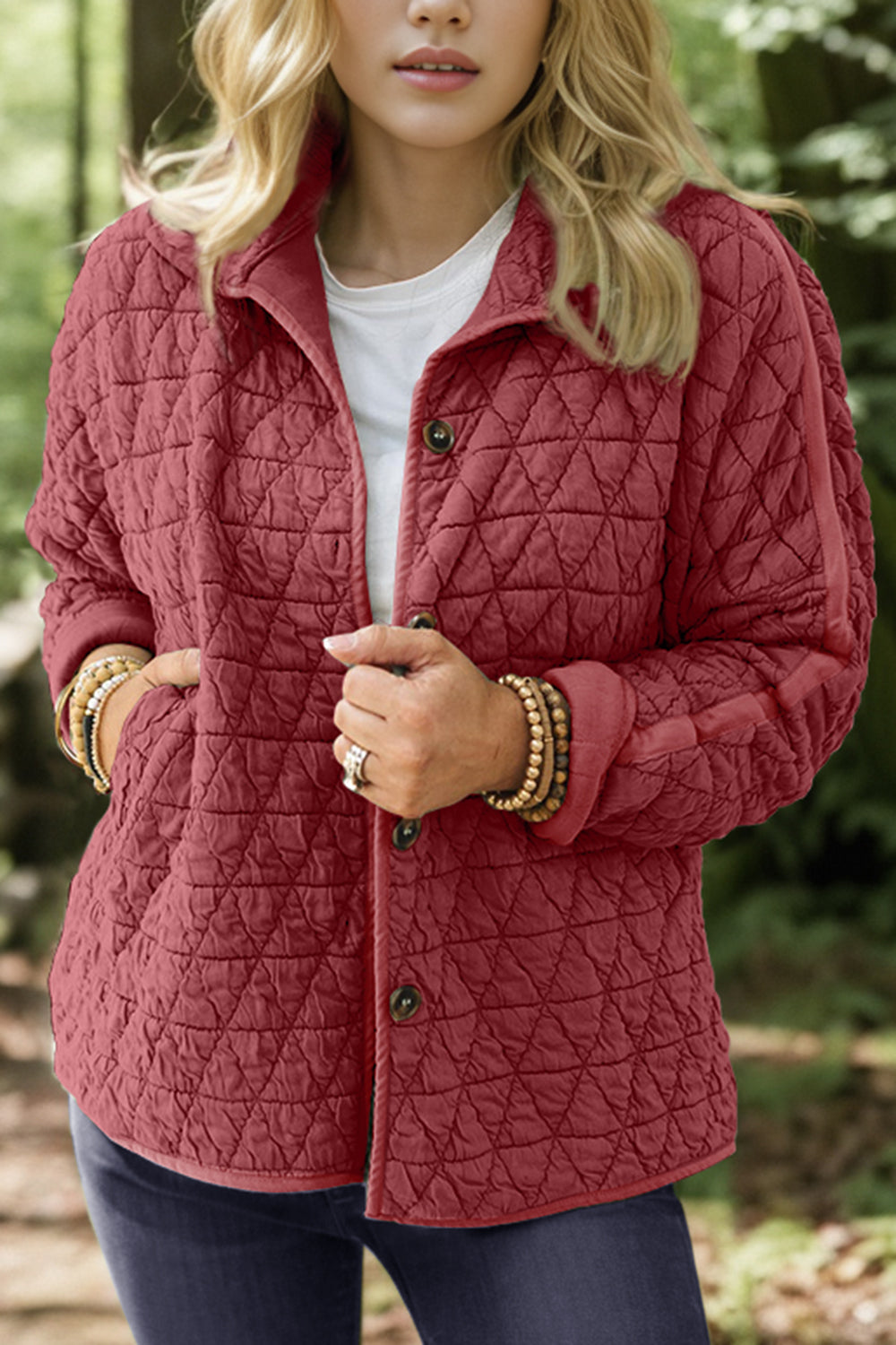 Chaqueta Casual con Botones y Hombros Caídos, Ideal para el Uso Diario