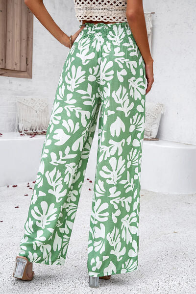Noelia - Pantalones Amplios con Estampado y Bolsillos