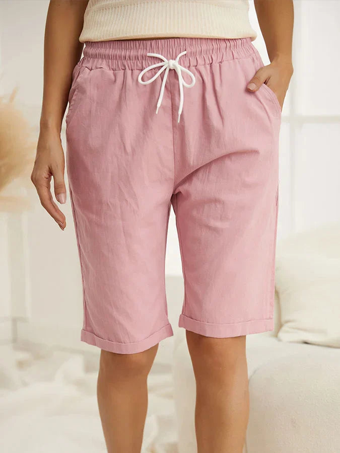 Noa - Pantalones Casual de Cinco Puntos con Cuerdas