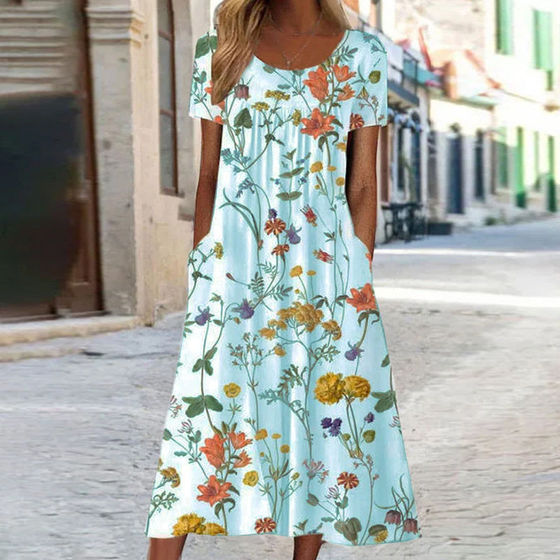 Isaura™ | Vestido Boho Floral con Cubre Barriga