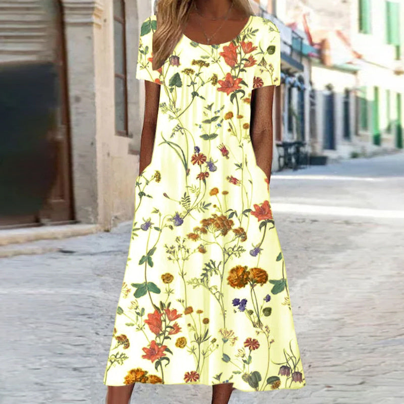 Isaura™ | Vestido Boho Floral con Cubre Barriga