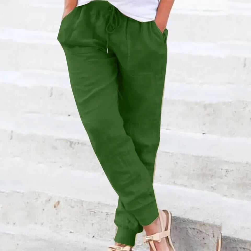 Bruna - Pantalones de verano para mujer con cordón