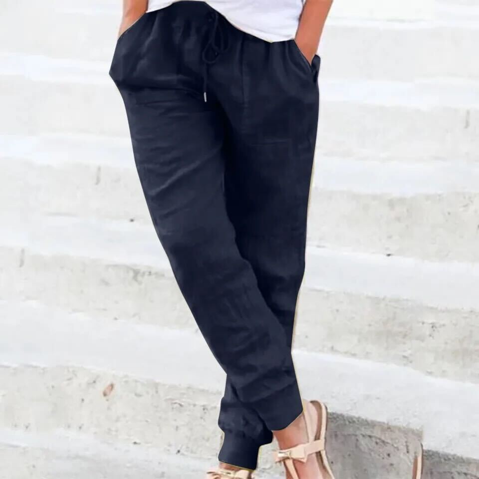 Bruna - Pantalones de verano para mujer con cordón