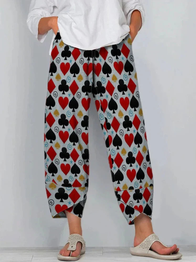 Claudia - Pantalones de Mujer Anchos con Doble Botonadura
