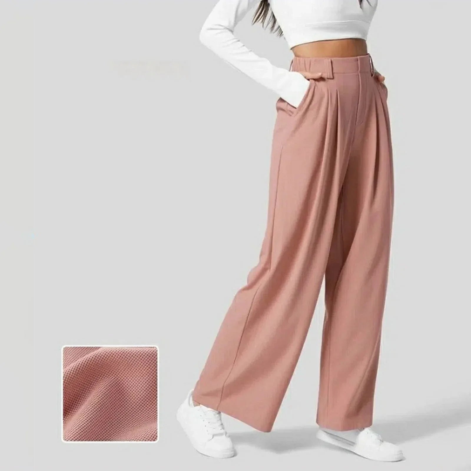 Elegantes Pantalones de Cintura Alta para Mujer con Corte Acampanado – Estilo y Confort