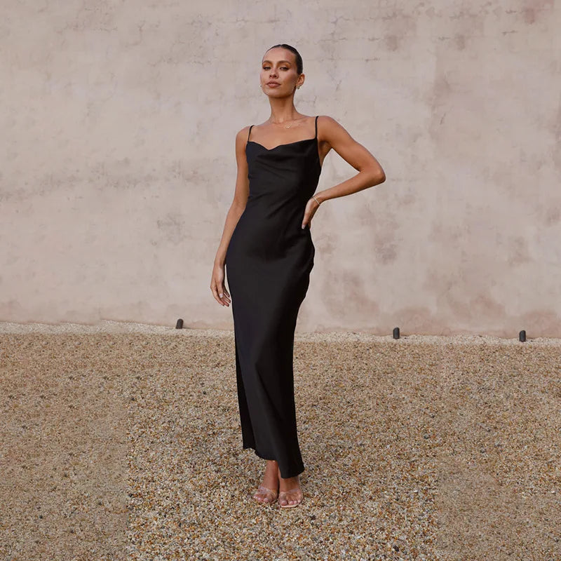 Daira™ | Vestido Largo de Satén Elegante