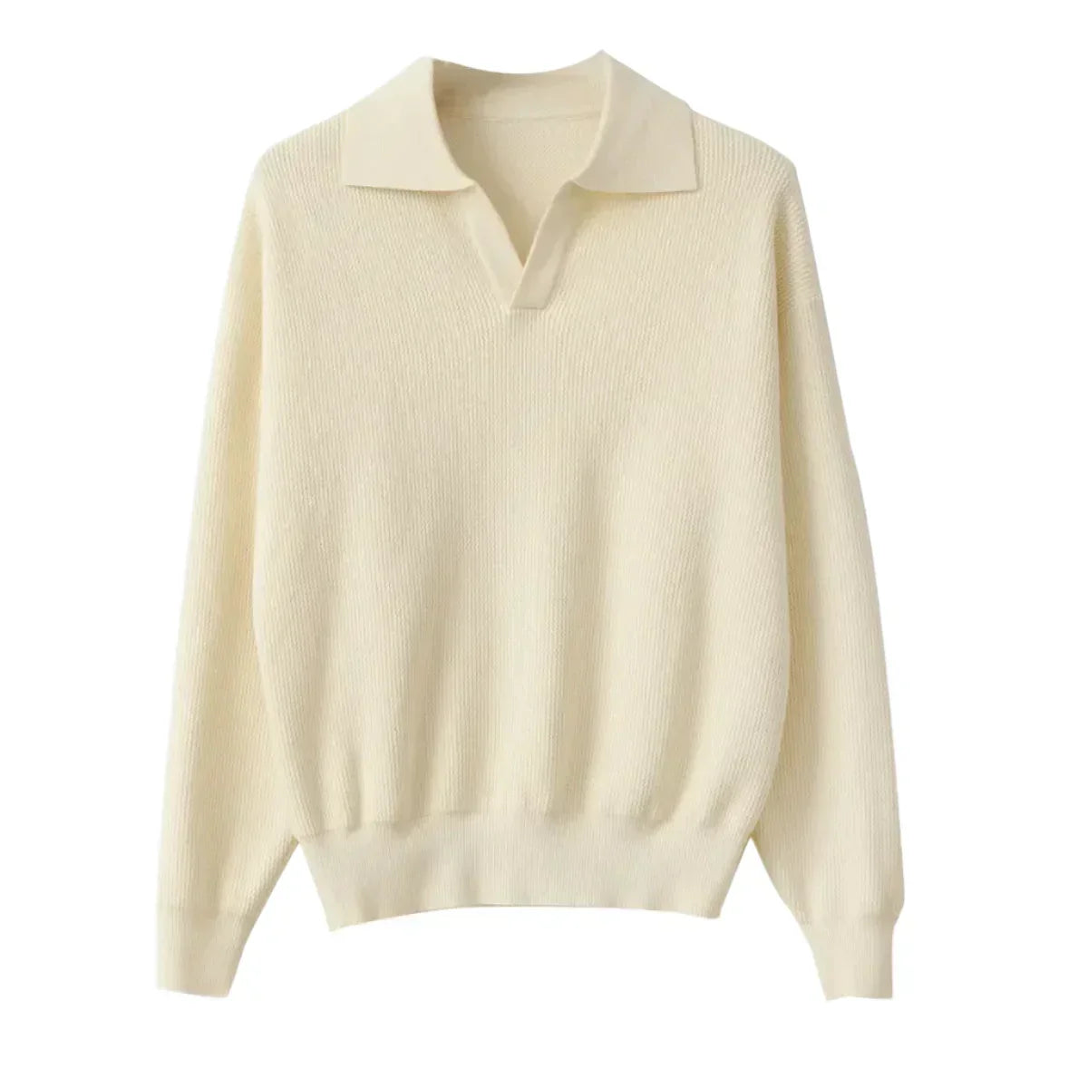 Magnus | Suéter de polo de tricot acanalado.
