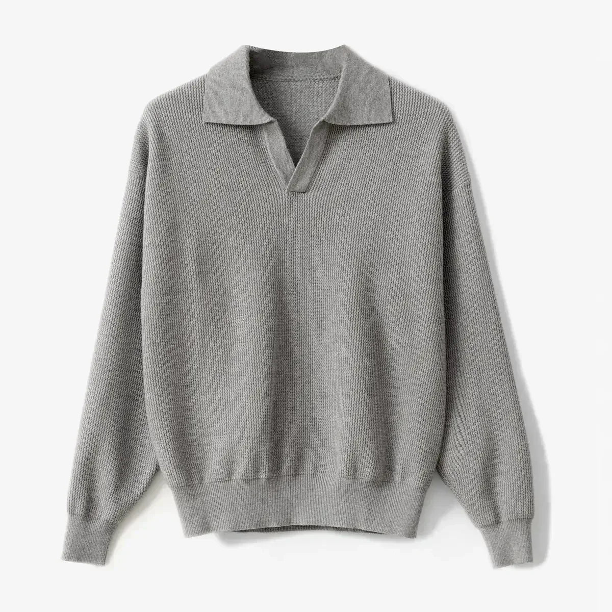 Magnus | Suéter de polo de tricot acanalado.