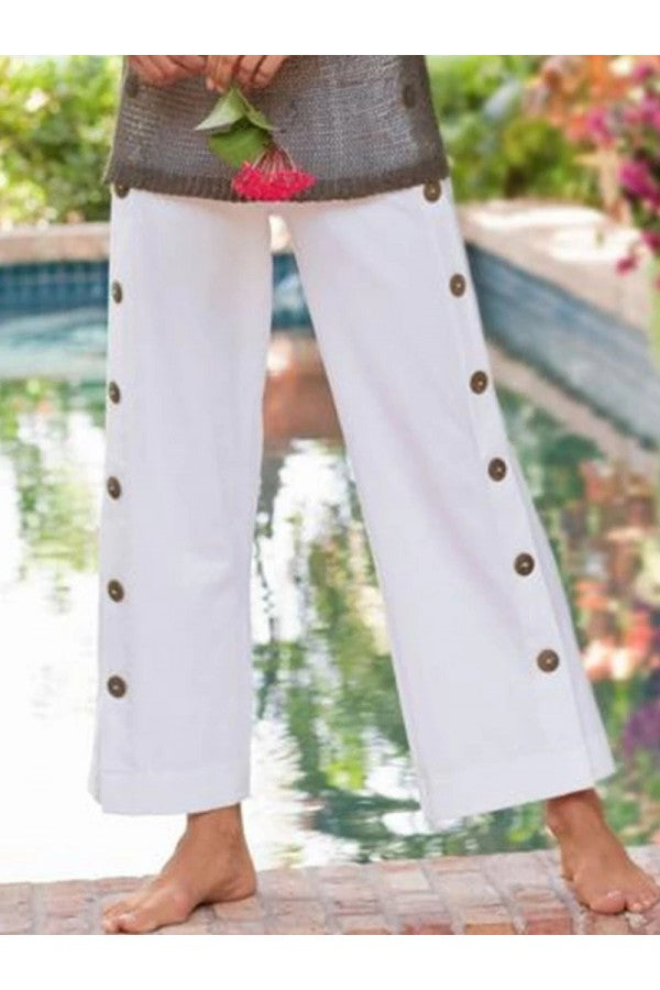 Julia - Pantalones Casual Elegantes con Botón