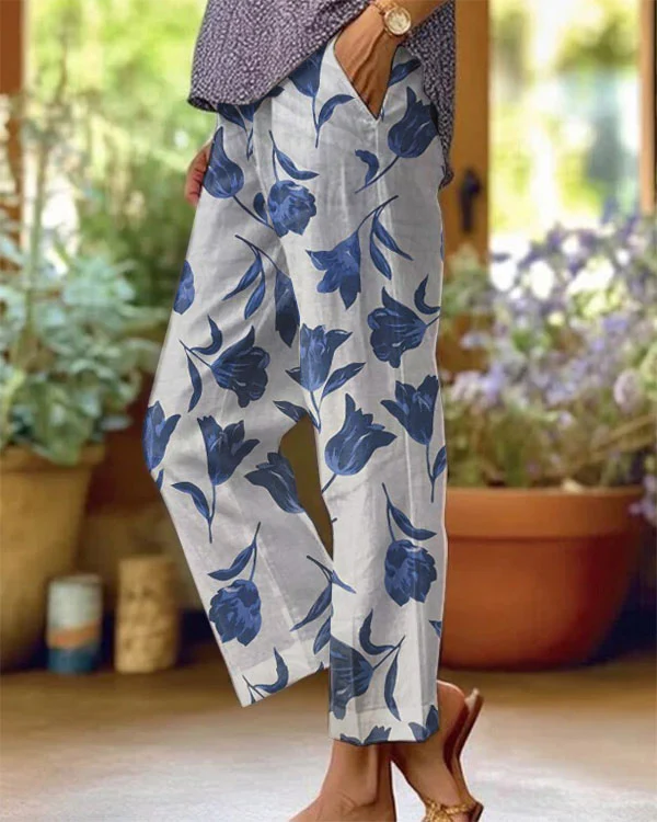 Sam - Pantalones Casual con Estampado