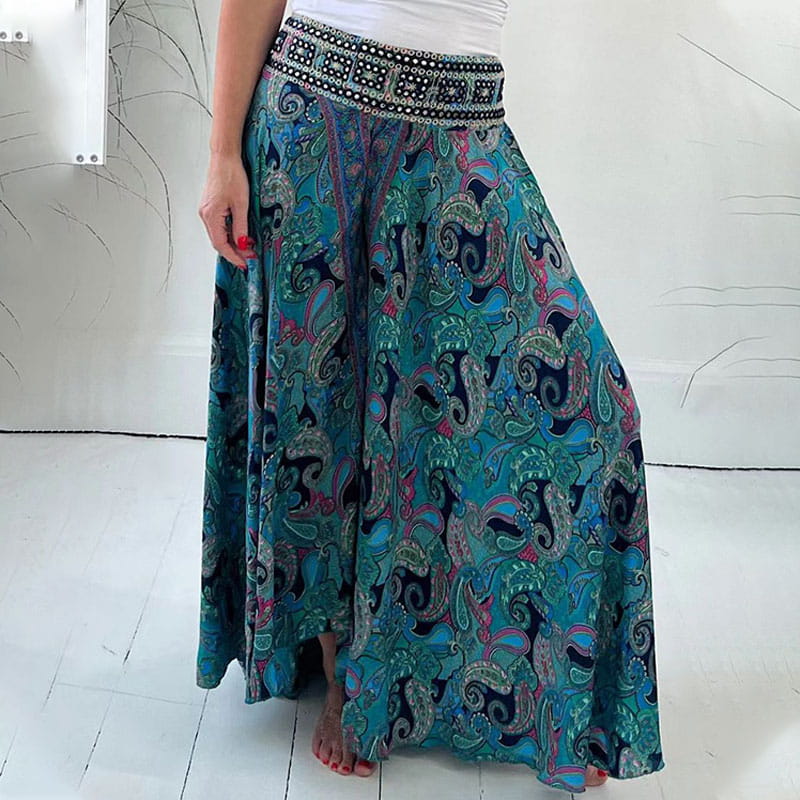 Carolina - Pantalones Bohemios con Cintura Elástica